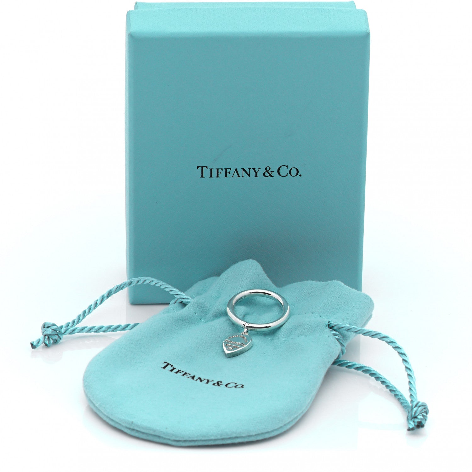 Tiffany Sterling Silver Return to Tiffany Heart Tag Ring 48 4.5 6 of 6