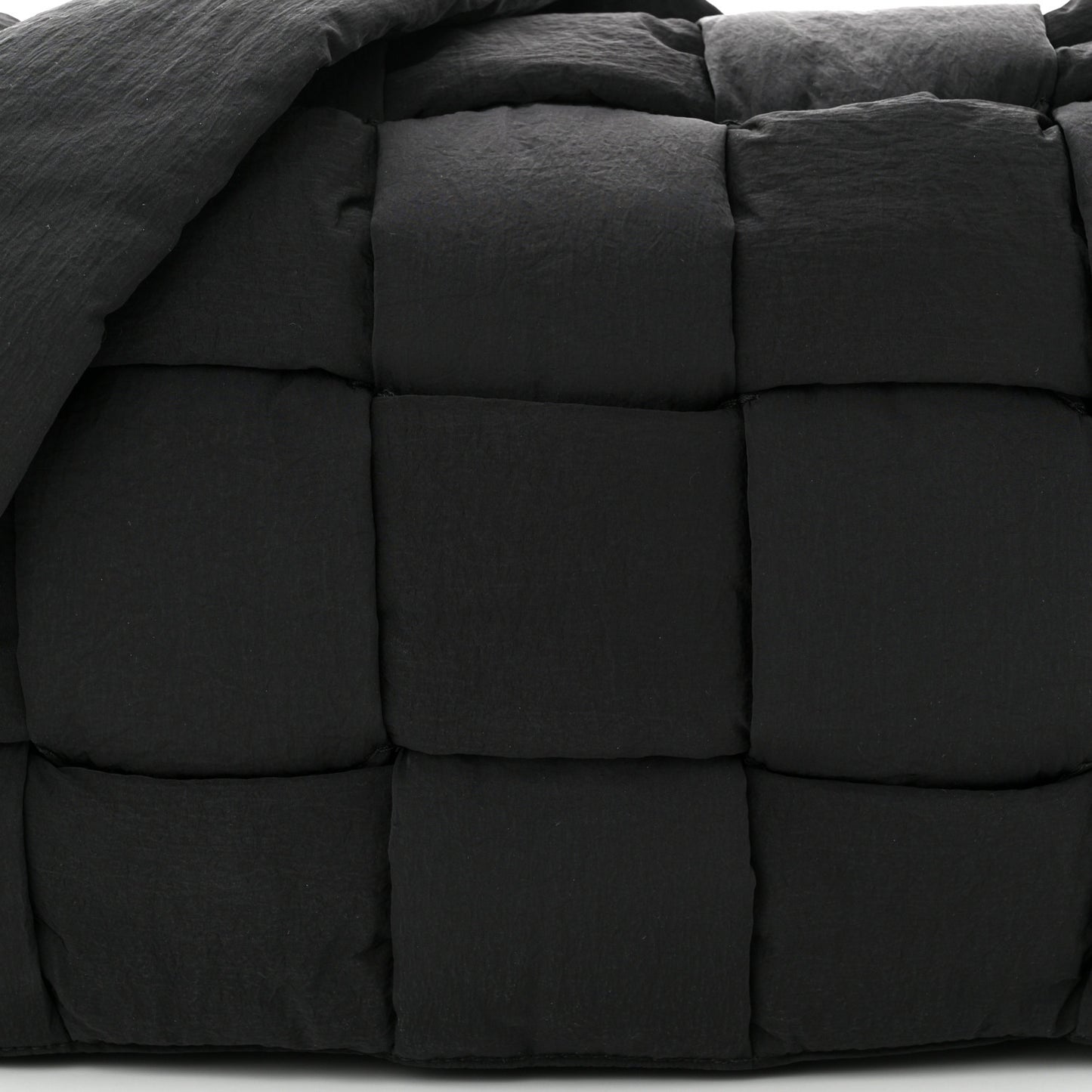 Nylon Intrecciato Padded Tech Maxi Cassette Bag Black