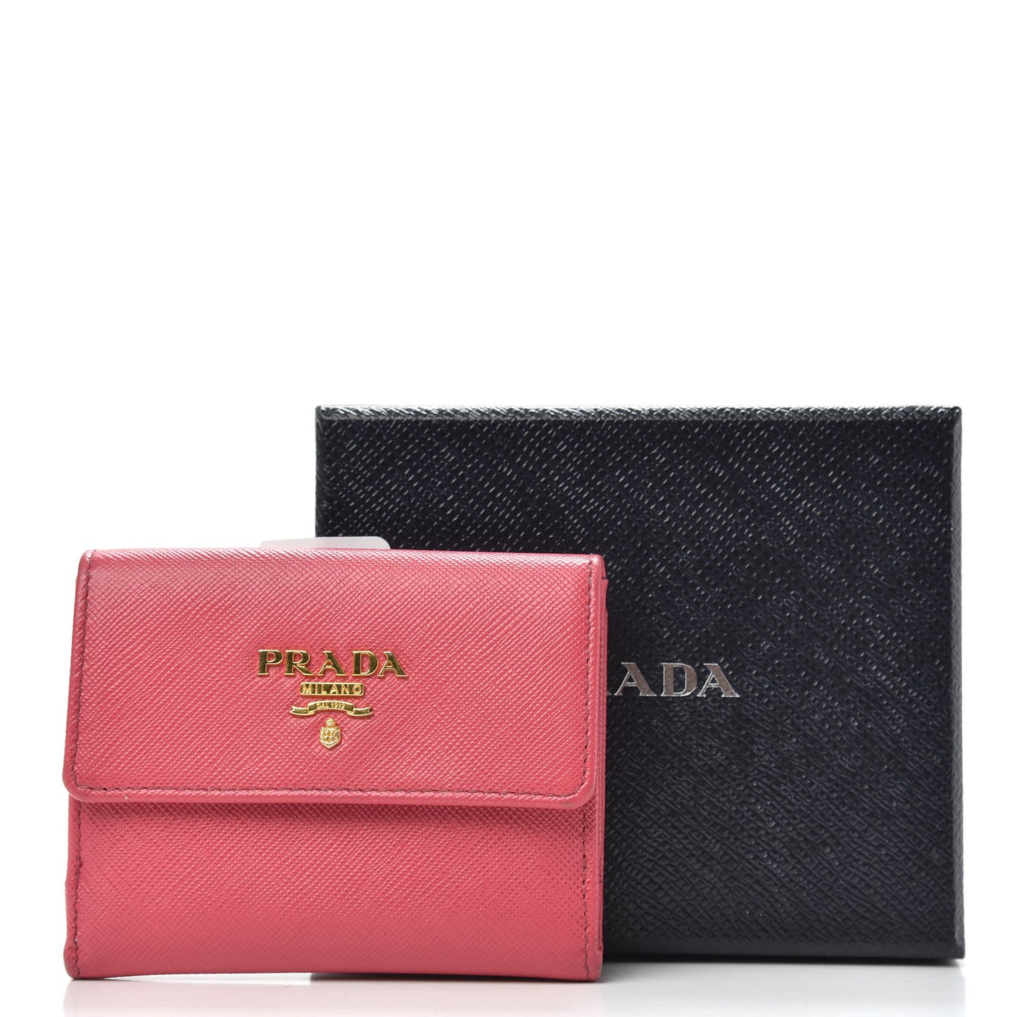 Saffiano Metal Flap Wallet Peonia