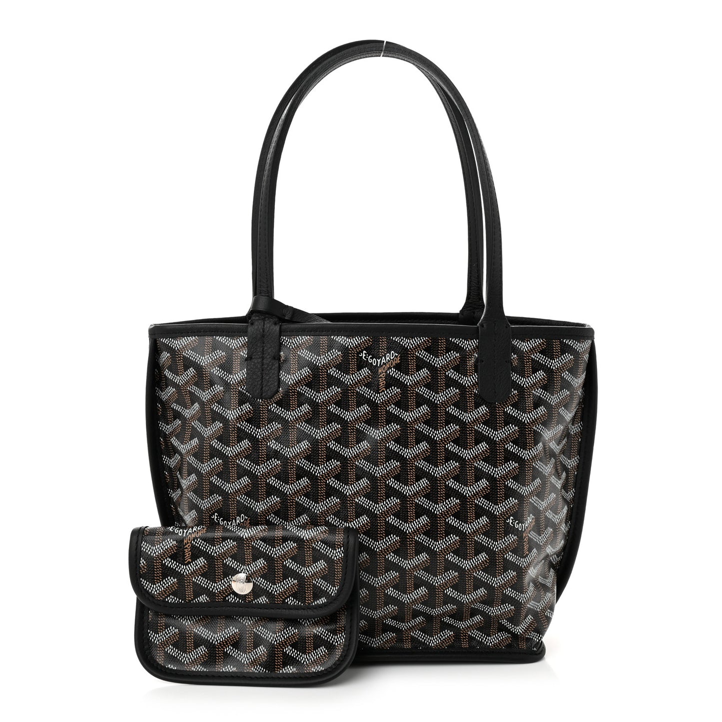 Goyardine Reversible Mini Anjou Black