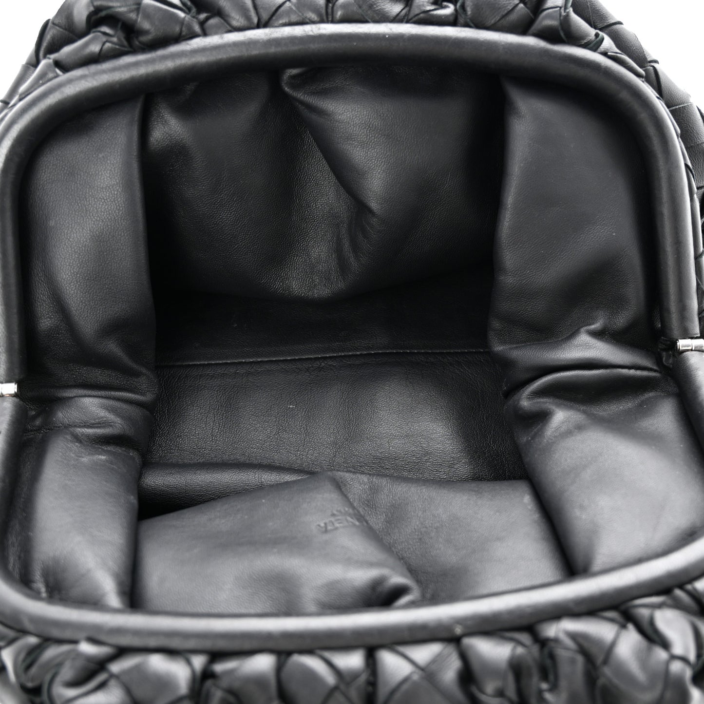 Nappa Maxi Intreccio The Pouch Oversized Clutch Black