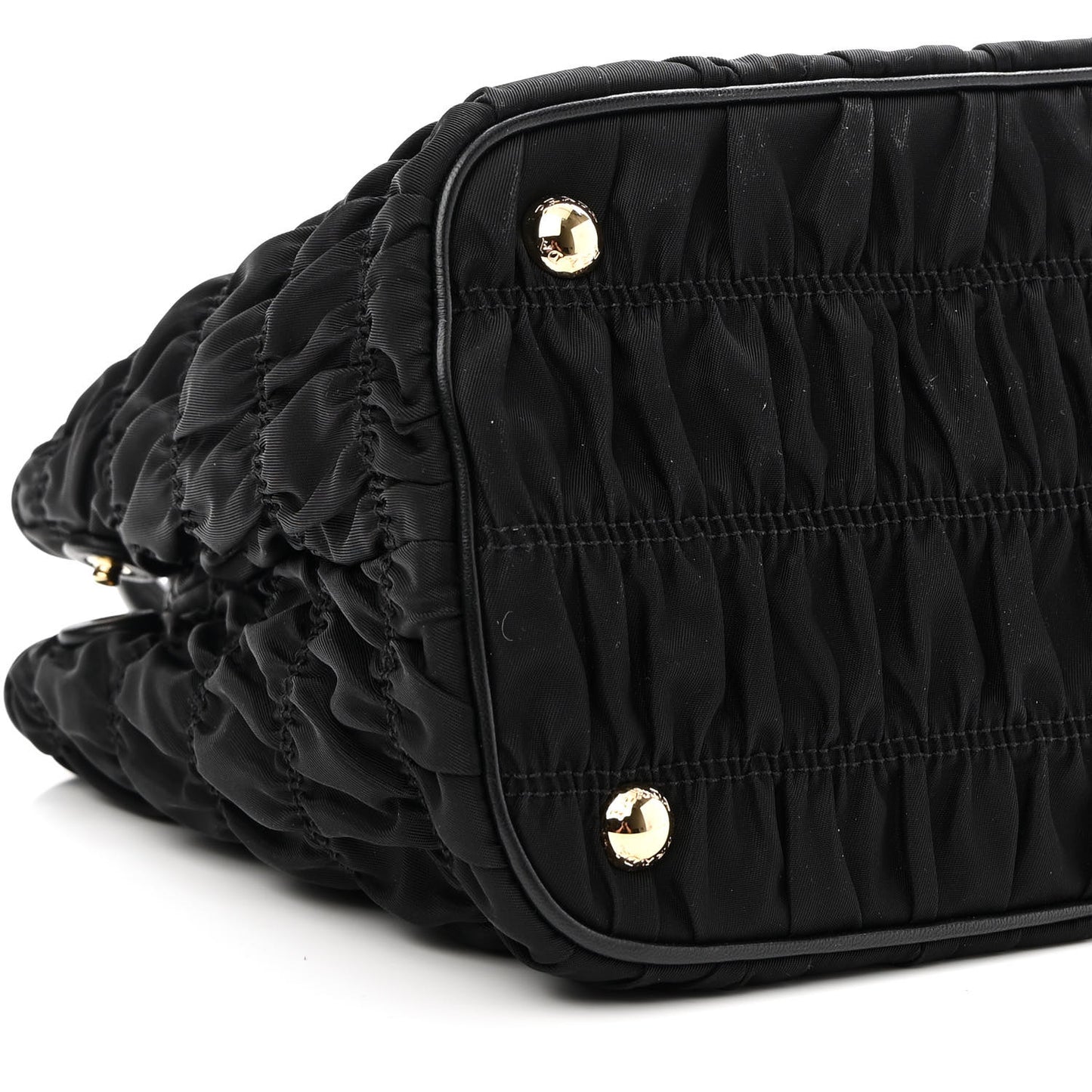 Tessuto Nylon Gaufre Small Tote Black