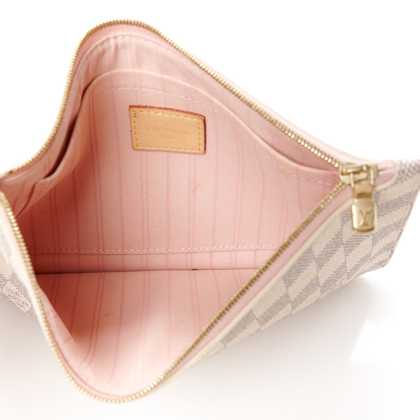 Damier Azur Neverfull MM GM Pochette Rose Ballerine