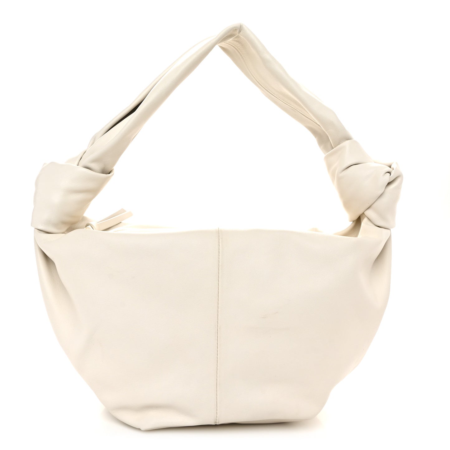 Calfskin Teen Double Knot Hobo White