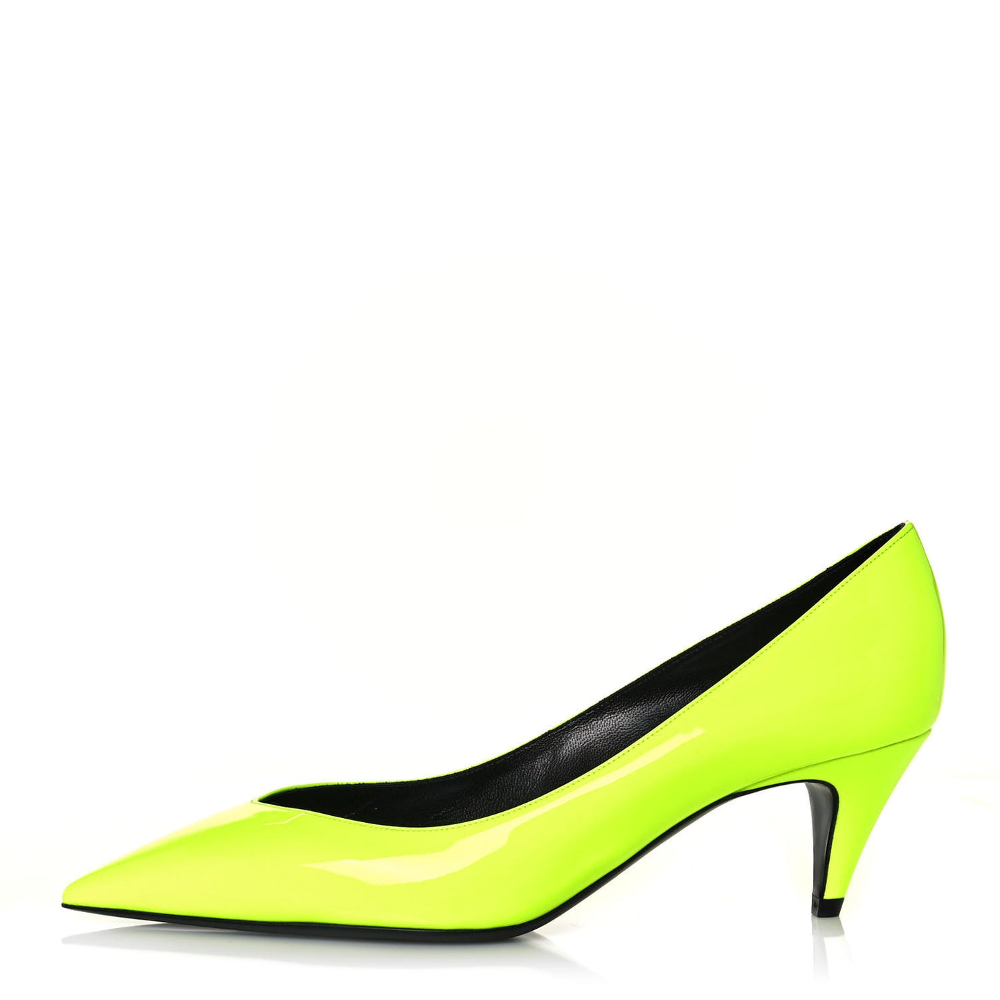 Patent Calfskin Kiki 55 Pumps 40 Neon Yellow