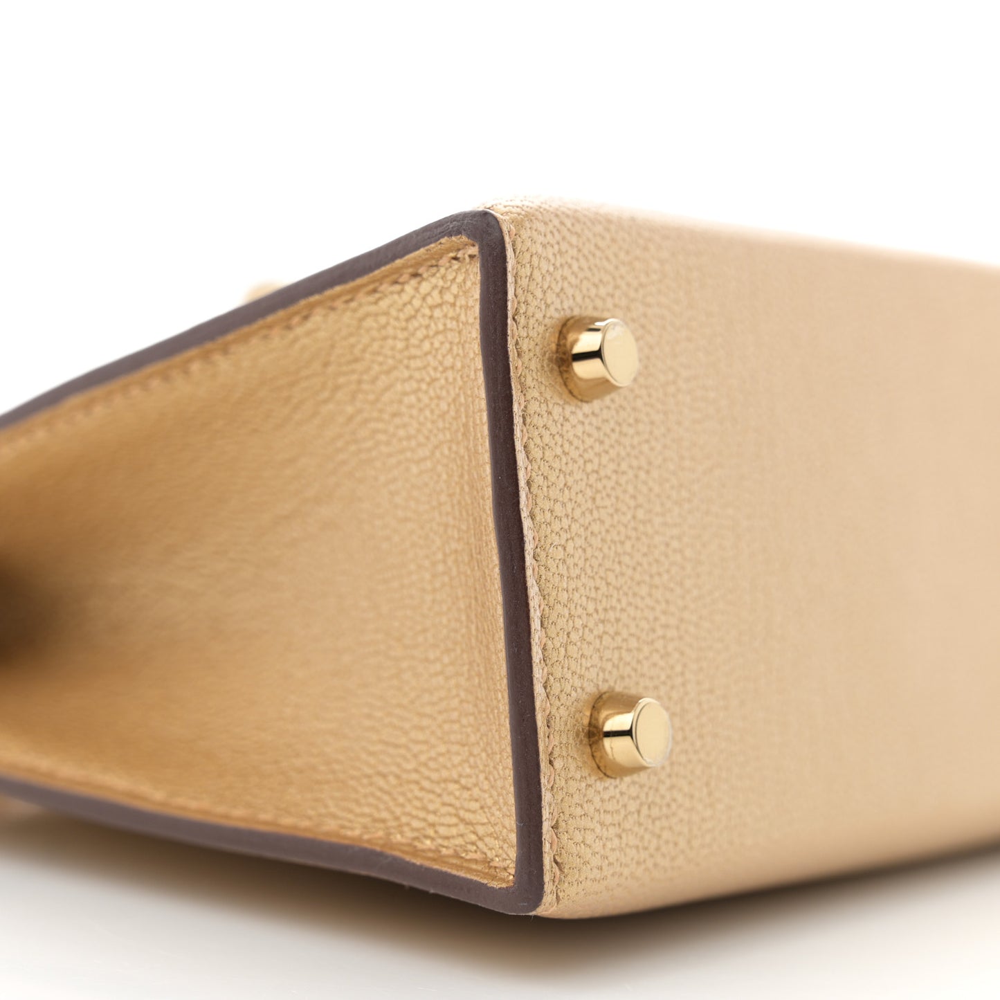 Metallic Chevre Chamkilight Mini Kelly Sellier 20 Dore