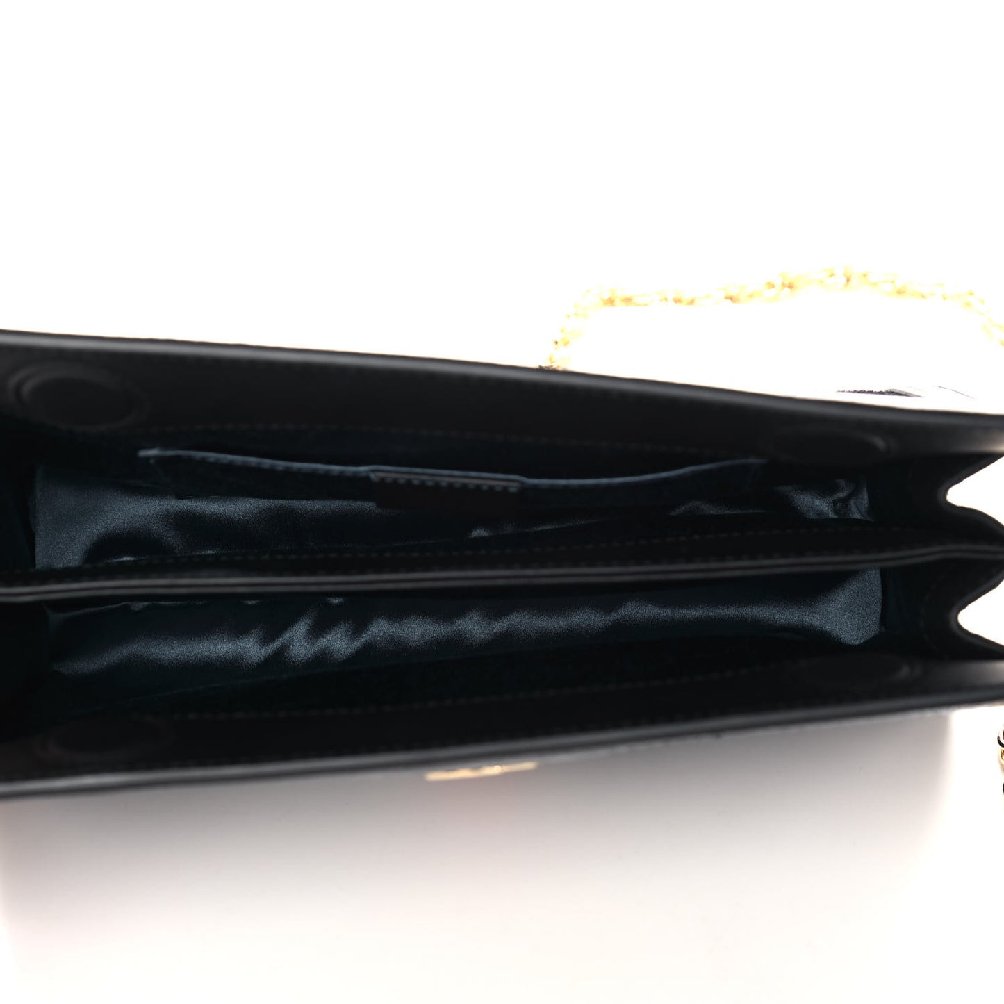 Suede Patent GG Web Small Ophidia Chain Shoulder Bag Black