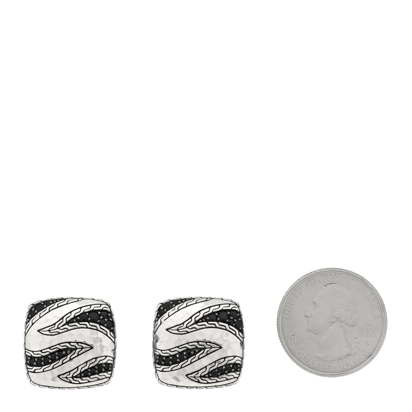 Sterling Silver Black Sapphire Macan Cufflinks