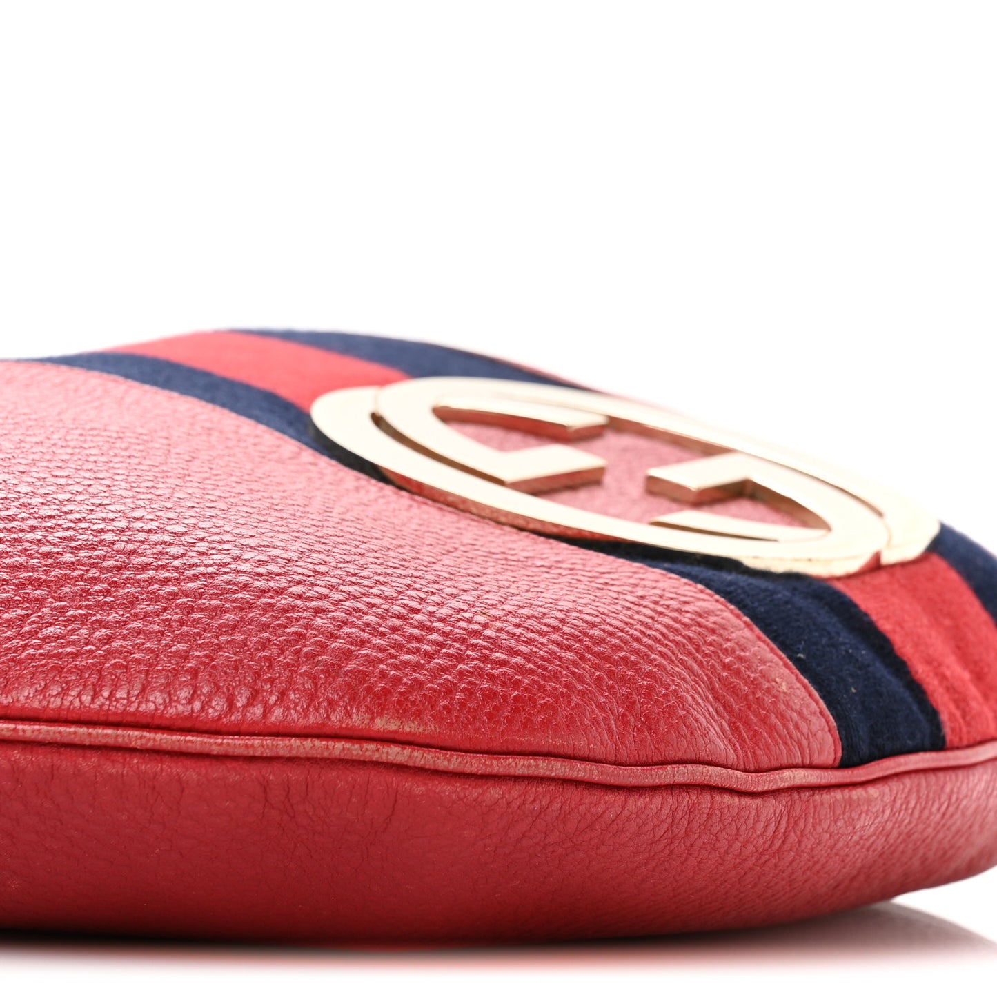 Calfskin Web Small Blondie Hobo Red
