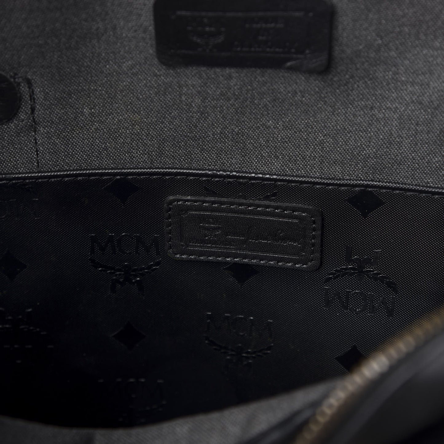 Monogram Coated Canvas Tote Bag Black