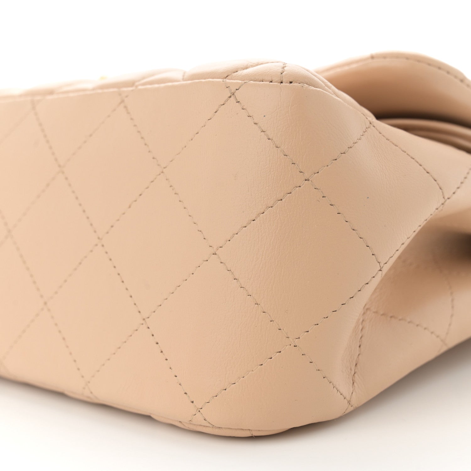 Chanel Lambskin Quilted Jumbo Double Flap Beige 10 of 15