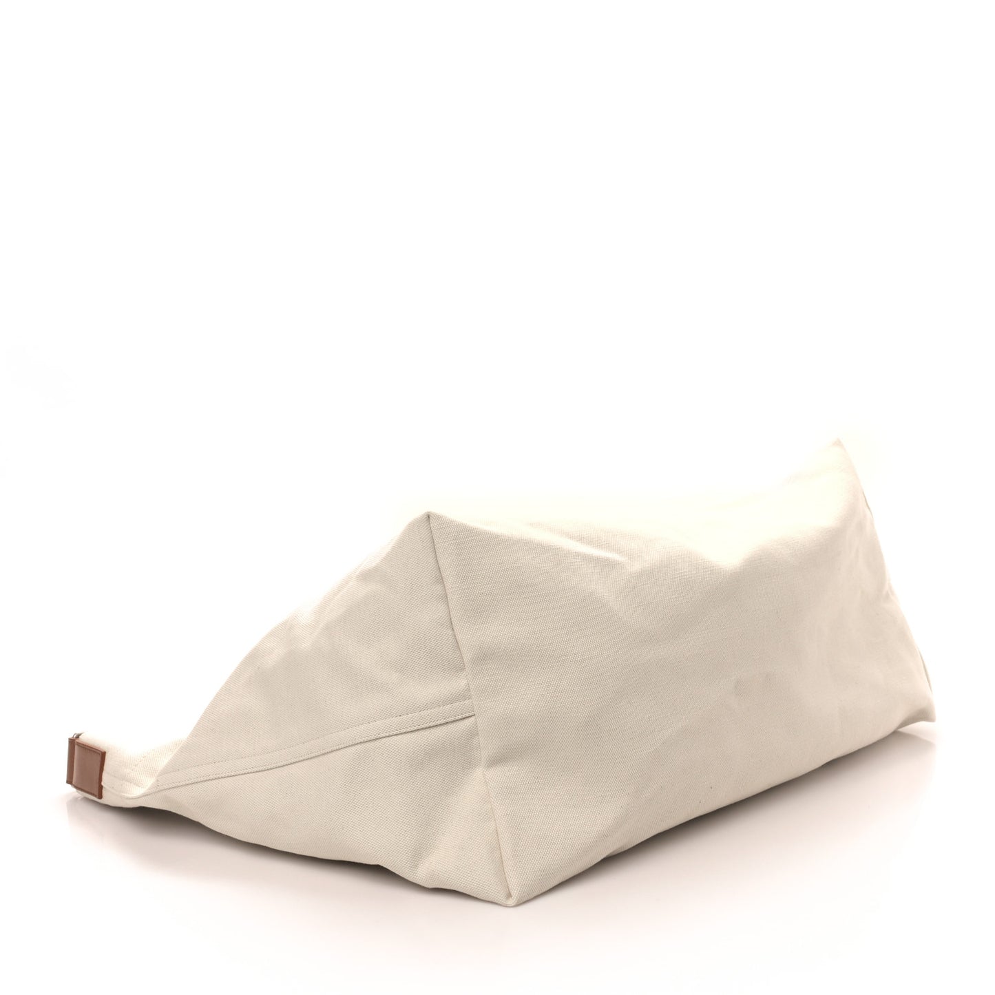 Linen Calfskin Rive Gauche Maxi Tote Grege et Noir