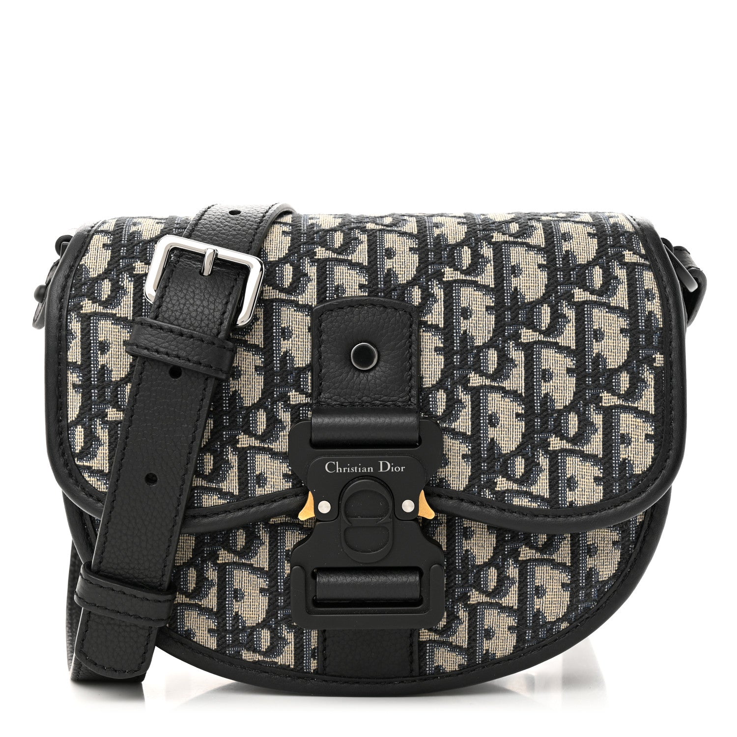 Christian Dior Oblique Grained Calfskin Mini Gallop Bag With Strap