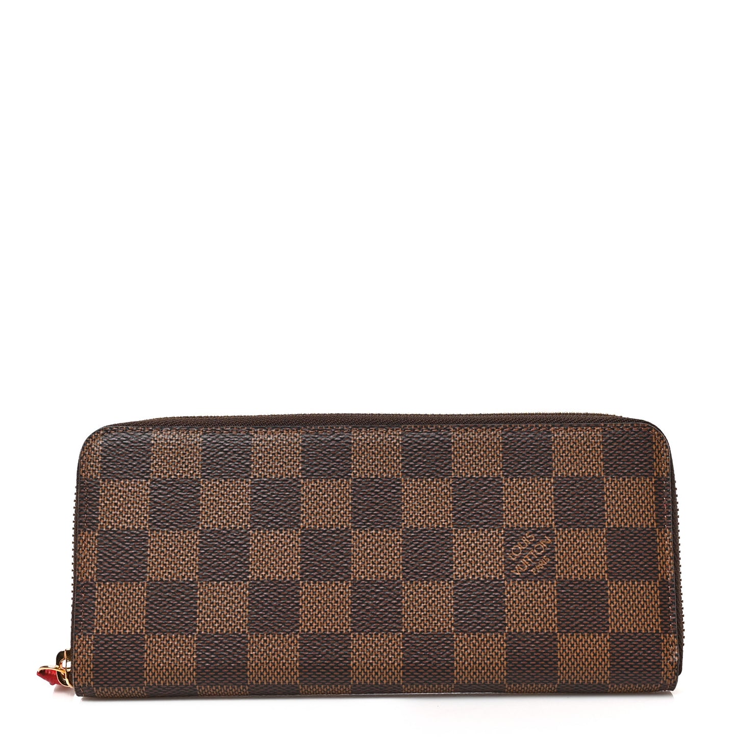 Damier Ebene Clemence Wallet Cherry