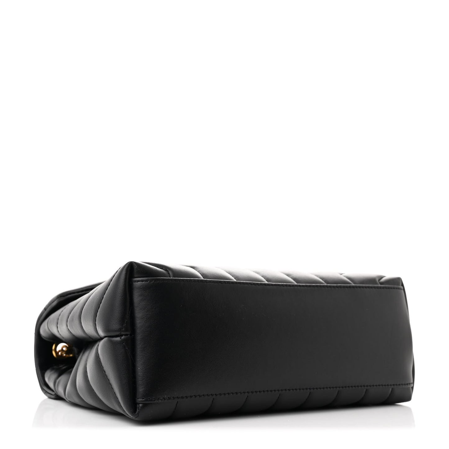 Calfskin Y Quilted Monogram Small Loulou Chain Satchel Black