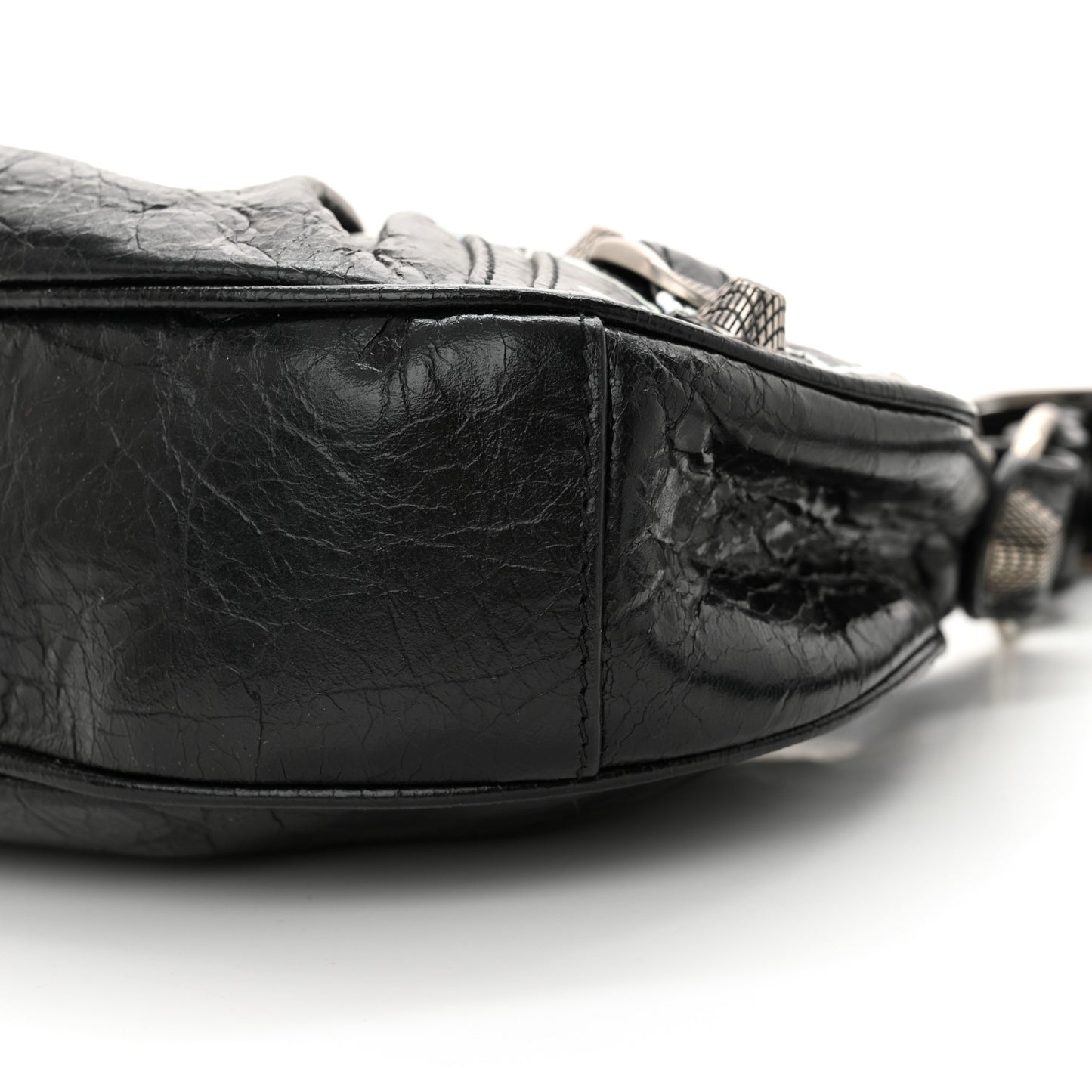 Agneau Arena Lunar New Year Graffiti Logo Le Cagole Shoulder Bag XS Black