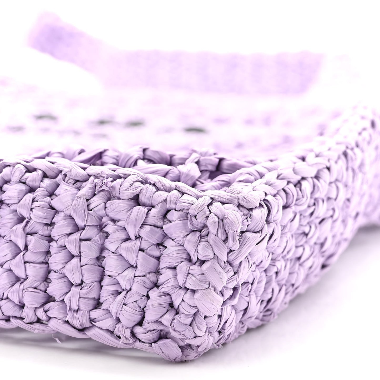 Yarn Raffia Effect Crochet Logo Embroidered Tote Bag Lilium