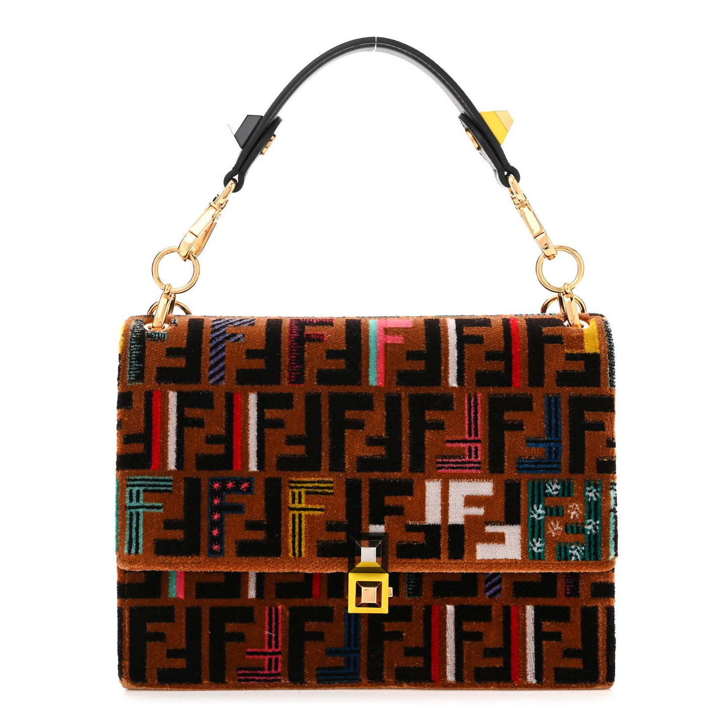 Velvet Vitello Dolce Fun Fair Kan I Shoulder Bag Tobacco Multicolor Black