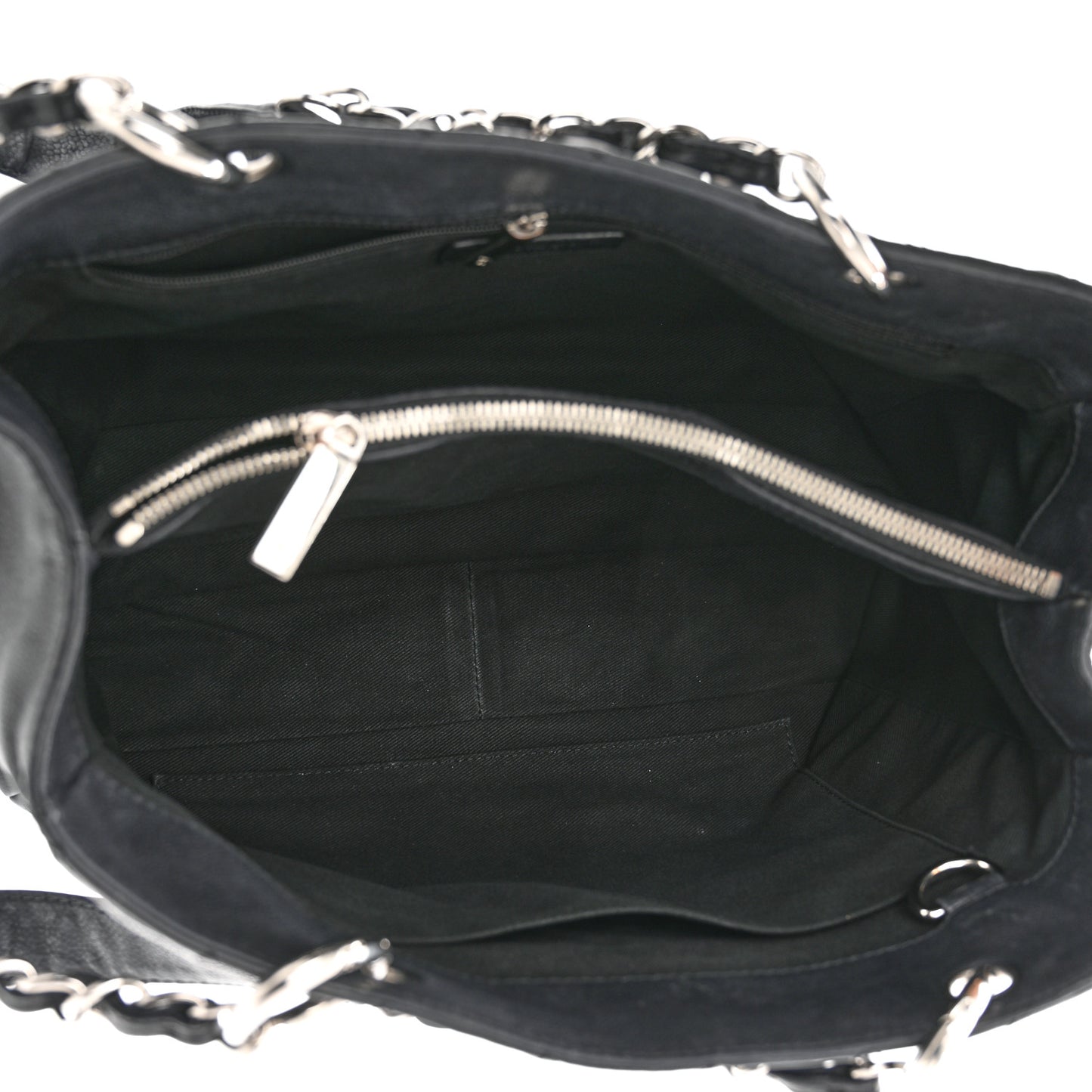 Caviar Quilted Grand Shopping Tote GST Black