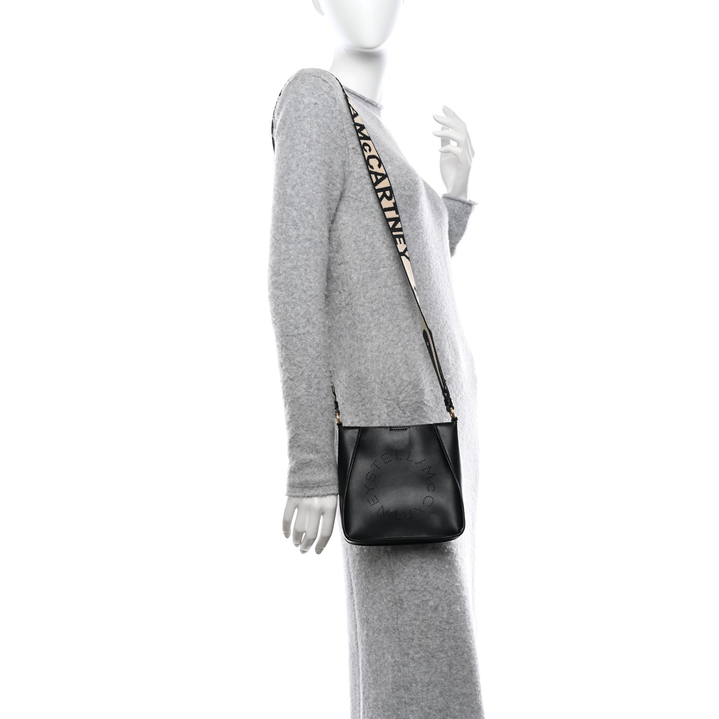 Eco Alter Nappa Perforated Logo Tiny Crossbody Black