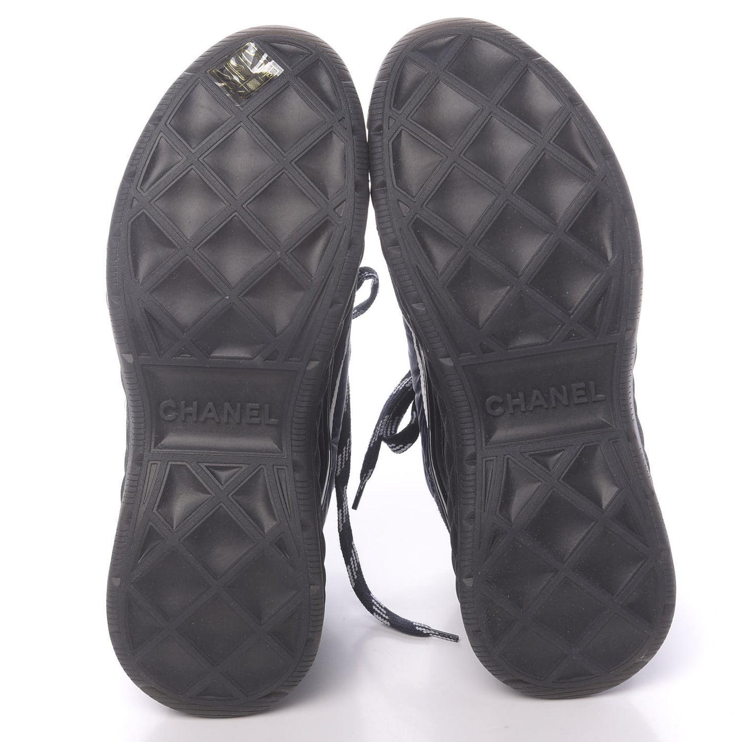 Fabric Calfskin Suede Womens CC Sneakers 37 Navy