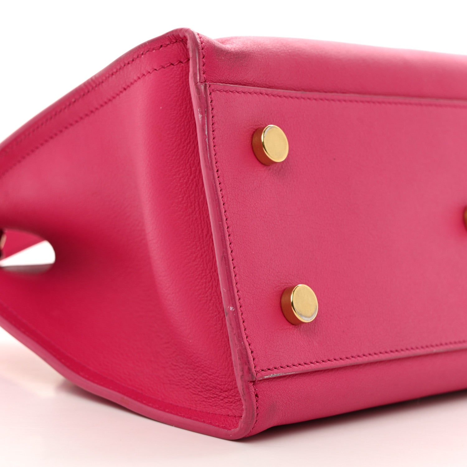 Saint Laurent Calfskin Baby Monogram Cabas Fuchsia 9 of 14