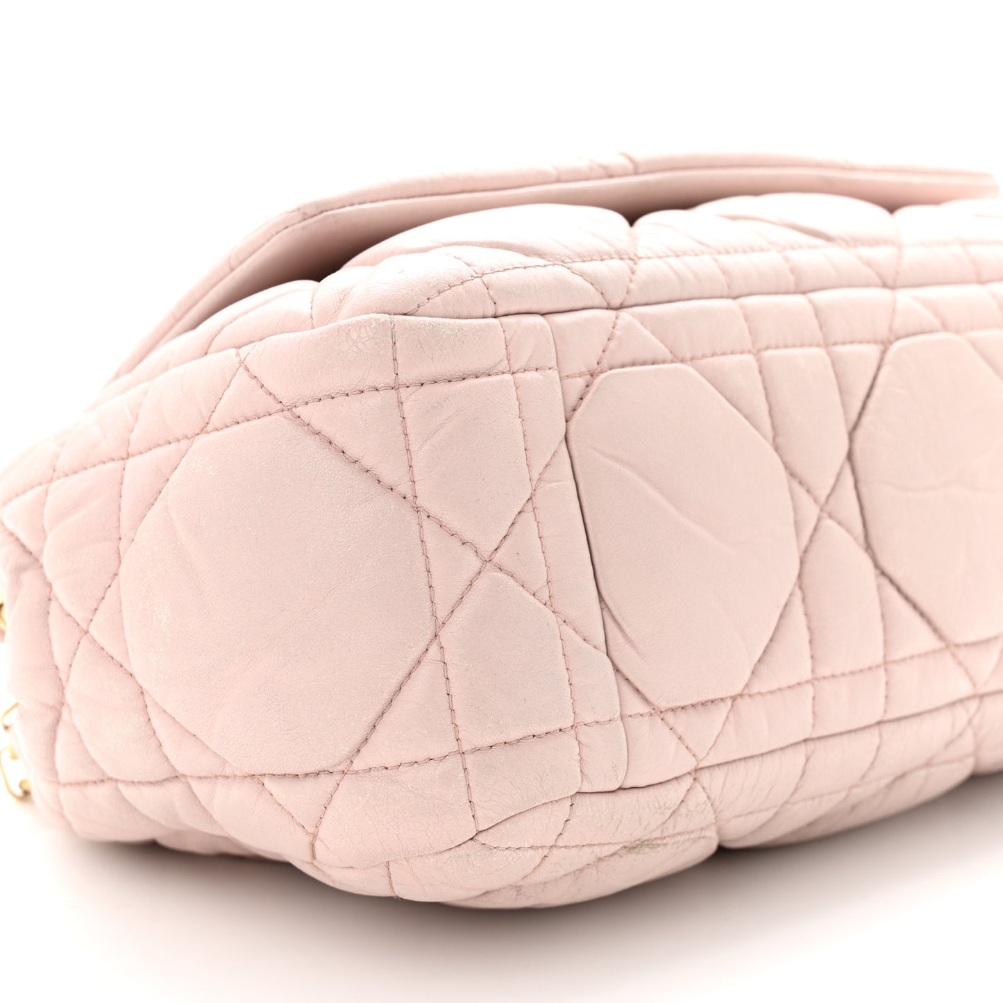 Lambskin Cannage Small Milly La Foret Shoulder Bag Pink