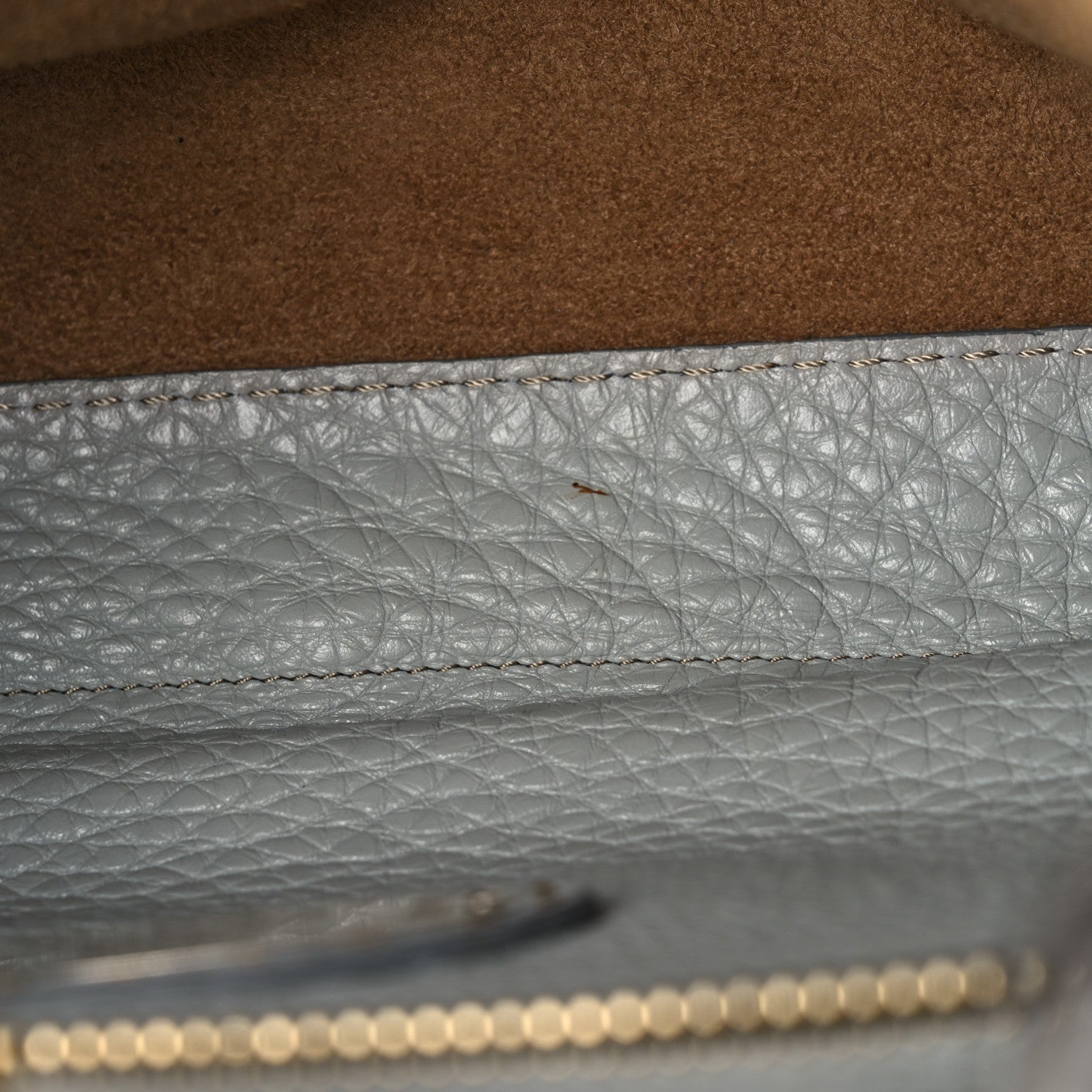 Fendi Vitello Saddle Cuoio Romano Selleria Medium Peekaboo Iconic Satchel Fango Acqua 12 of 16