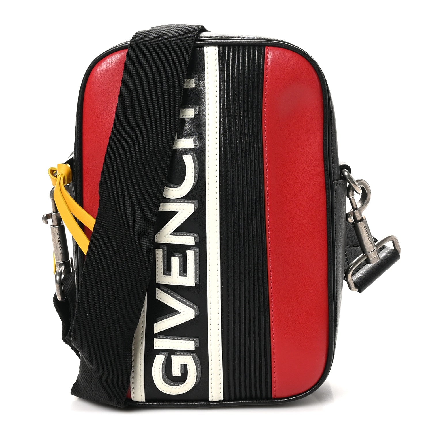 最安値？！　GIVENCHY ボディバッグ ブラック・レッド Givenchy Calfskin MC3 Crossbody Bag Black Red White 1754464