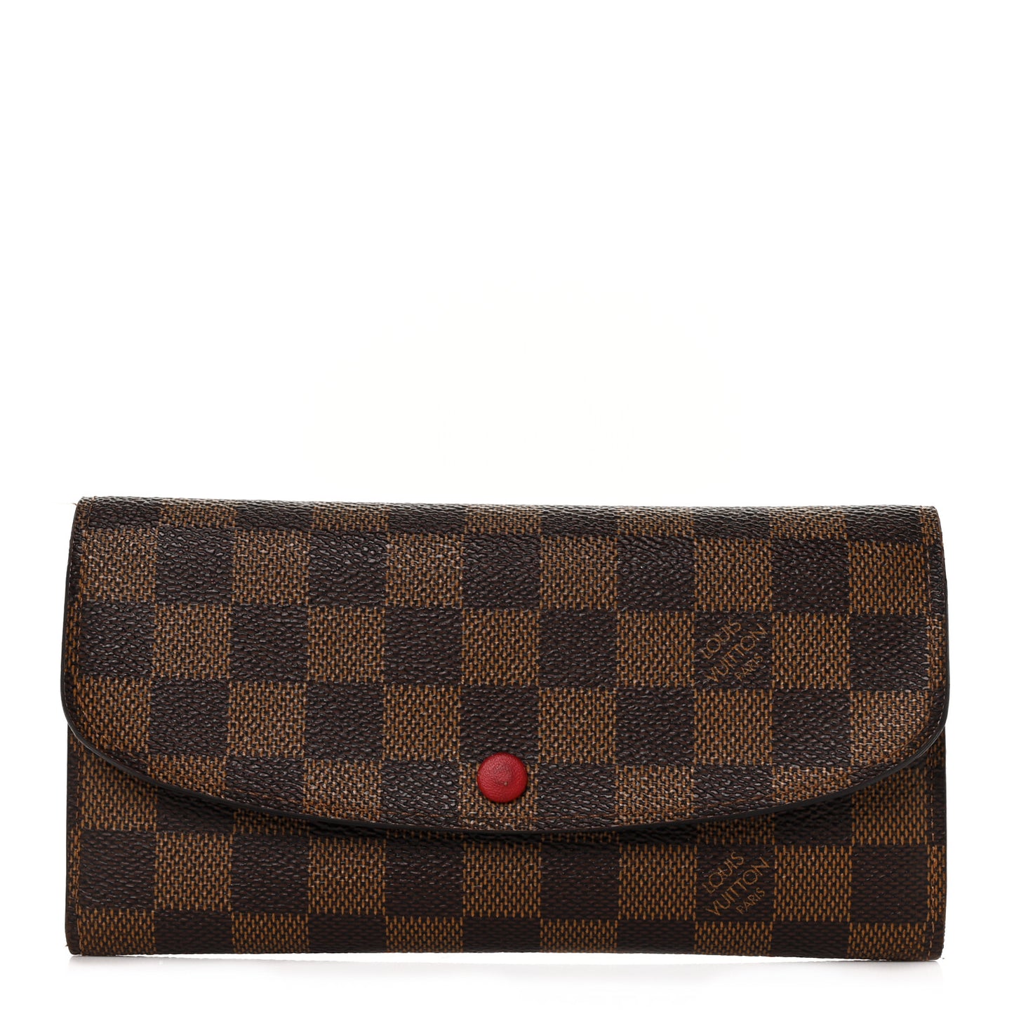 Damier Ebene Emilie Wallet Red