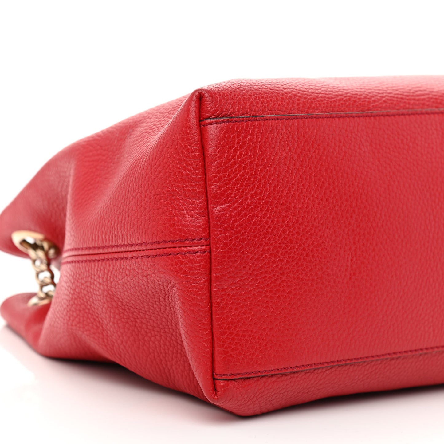 Cellarius Calfskin Medium Soho Chain Shoulder Bag Vibrant Red