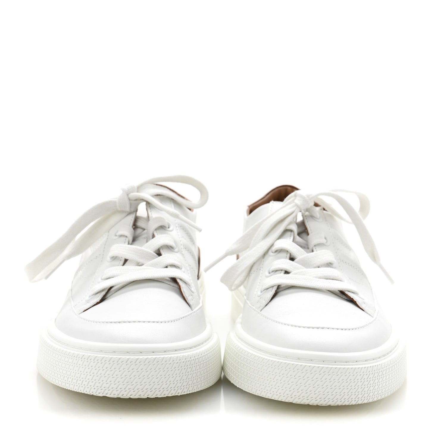 Matte Niloticus Crocodile Calfskin Deep Sneakers 38 White Marron Alezan