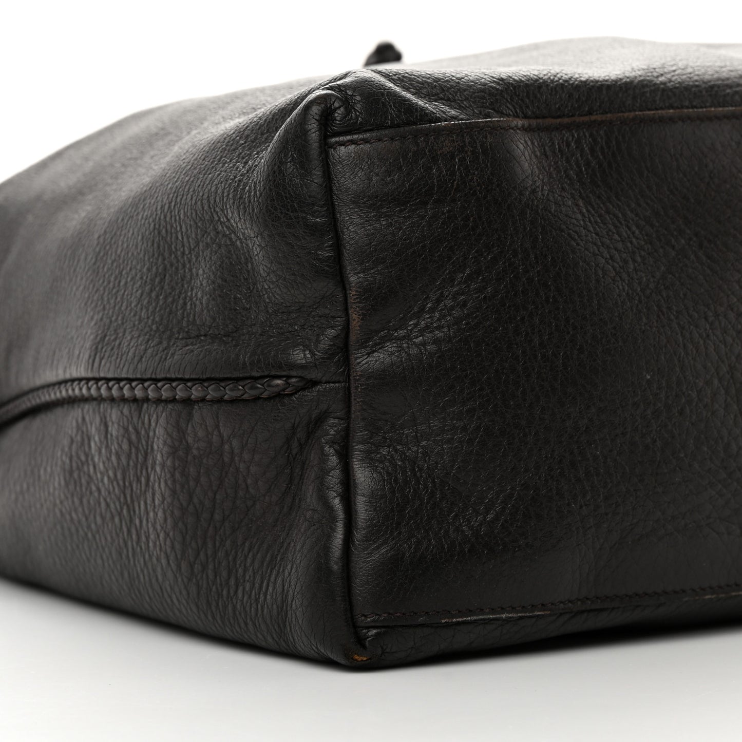 Deerskin Large Hip Bamboo Hobo Dark Cocoa