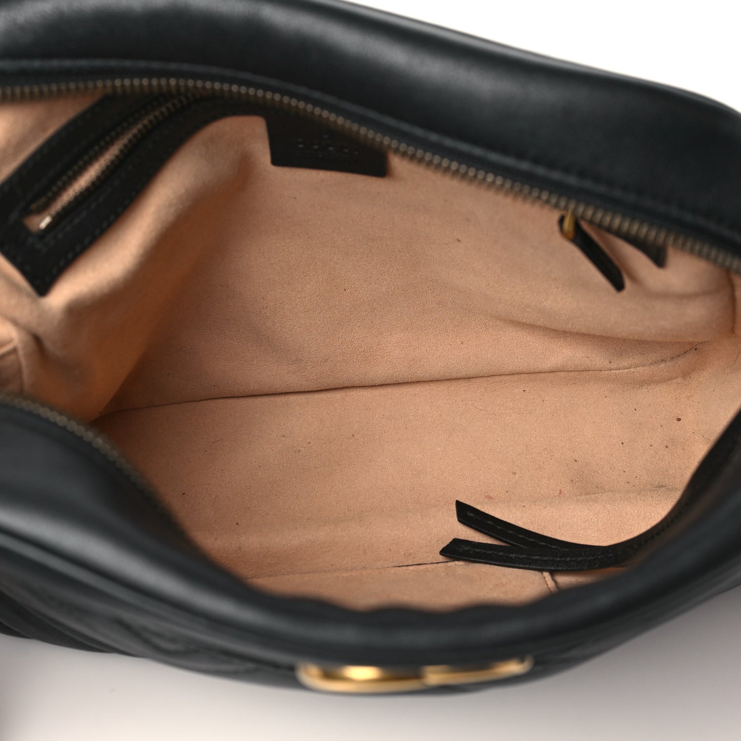Calfskin Matelasse Medium GG Marmont Chain Shoulder Bag Black