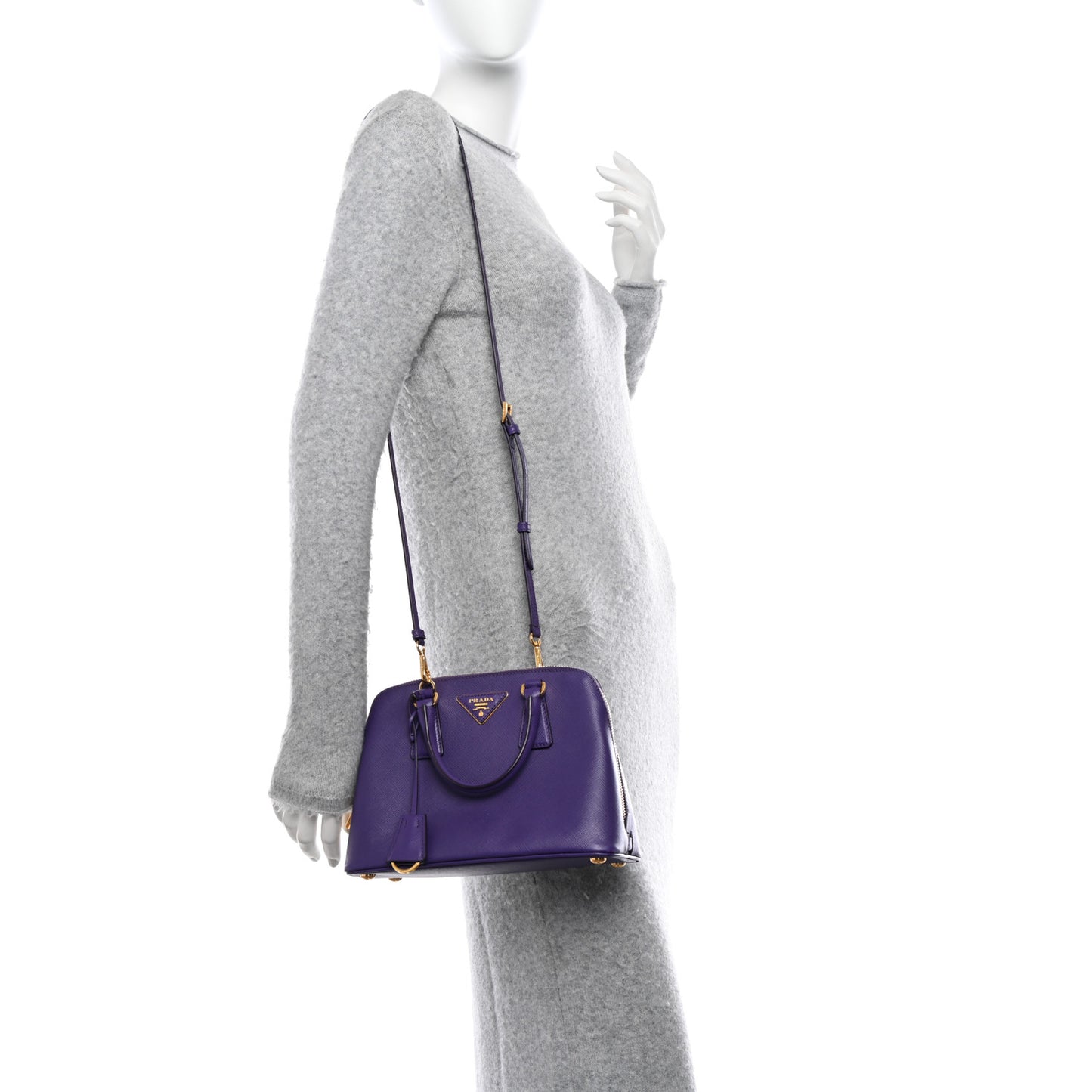 Saffiano Lux Small Promenade Tote Bluette Viola