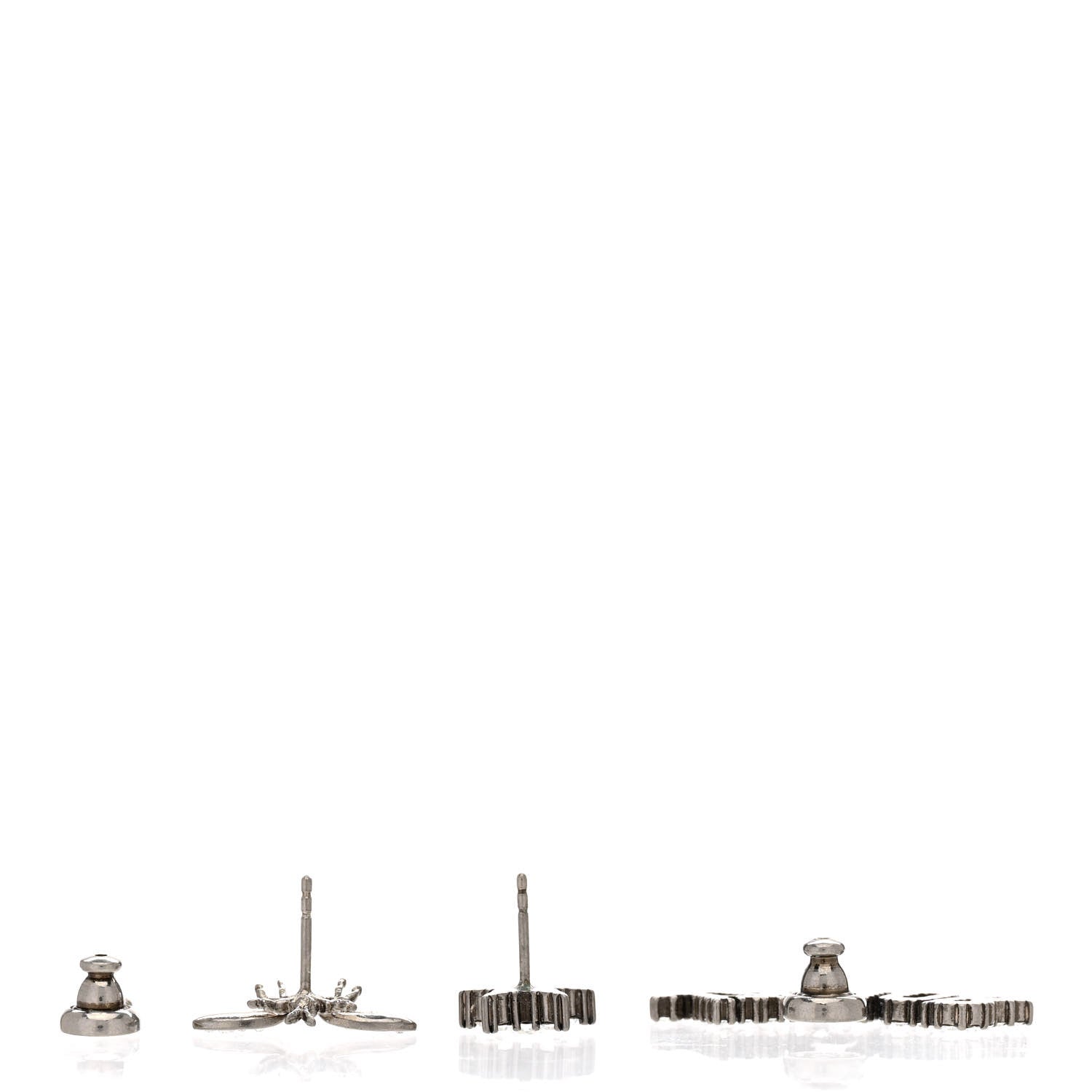 Christian Dior Metal Crystal J'Adior Earrings Antique Silver 3 of 4