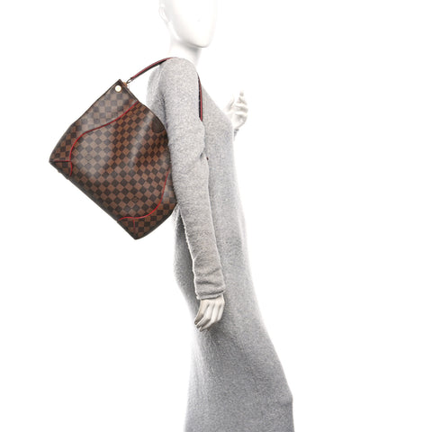 Damier Ebene Caissa Hobo Cherry