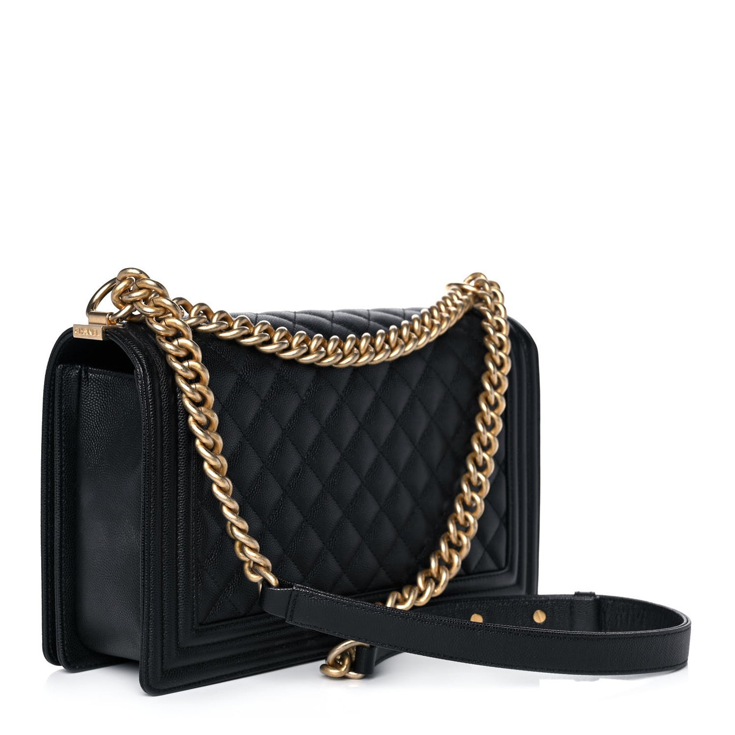 Caviar Quilted New Medium Boy Flap Black