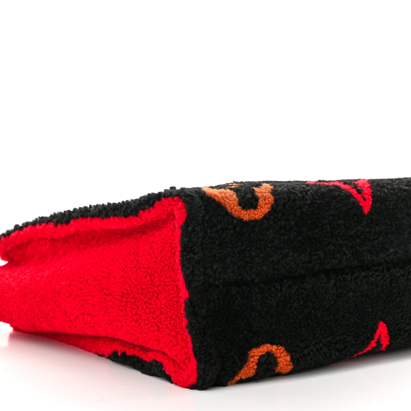 Shearling Monogram Giant Teddy Onthego GM Black Red