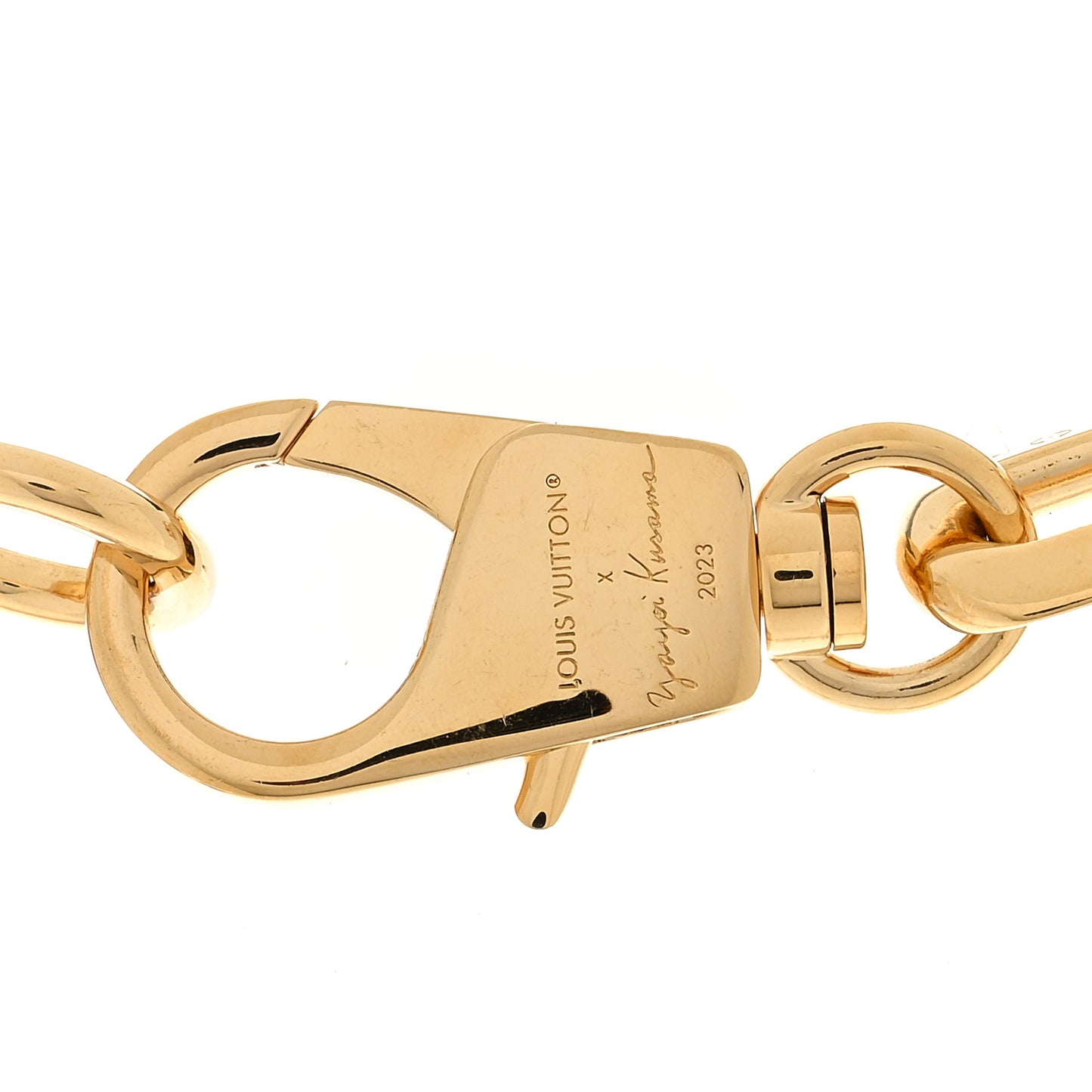 LV X YK Infinity Dots Edge Necklace MM Gold