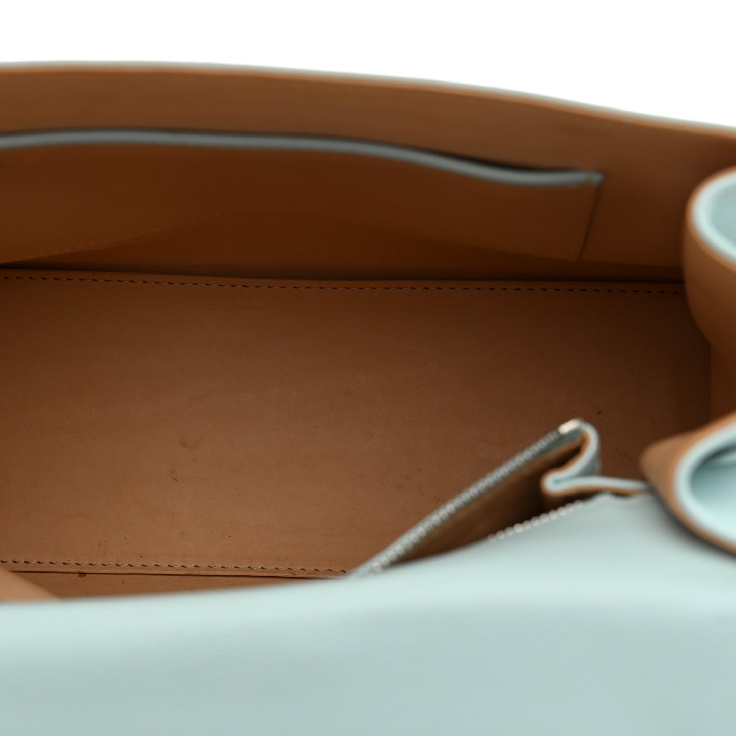 Calfskin CM Tempete Satchel Light Blue