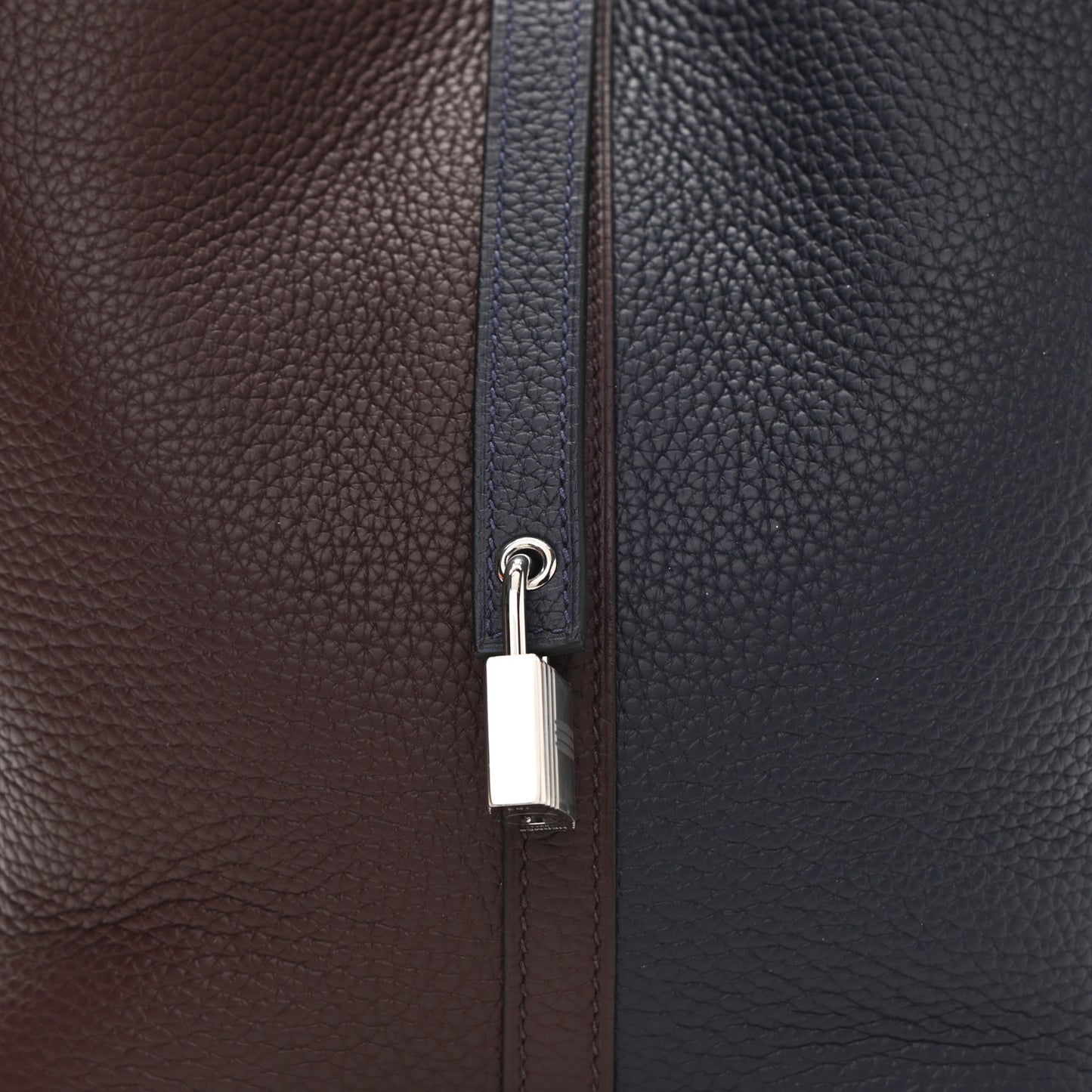 Taurillon Clemence Casaque Picotin Lock 22 MM Bleu Nuit Framboise Rouge Sellier