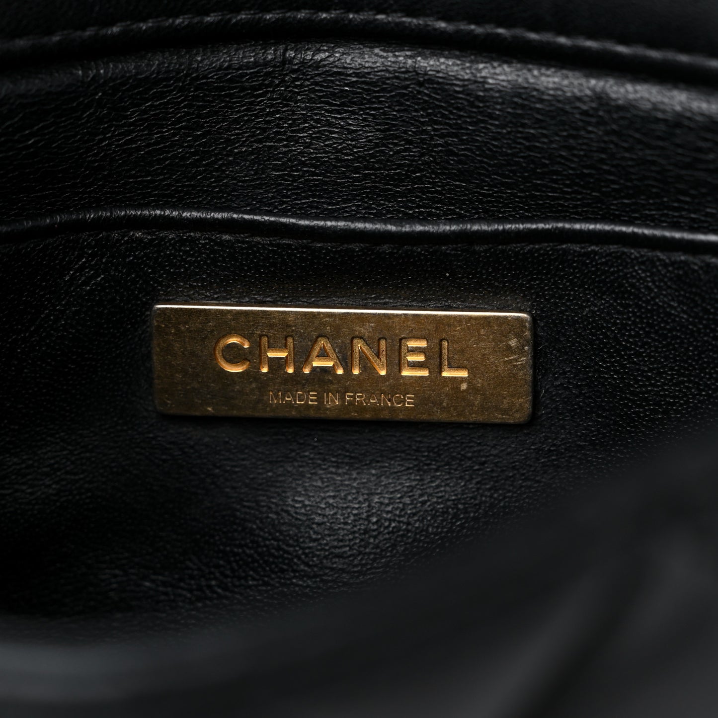 Lambskin Quilted Crystal CC Mini Flap Black
