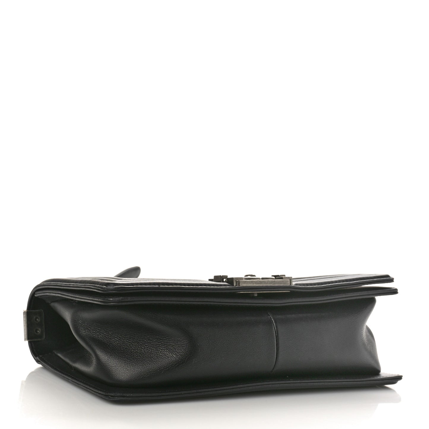 Lambskin Quilted Medium Boy Flap Black