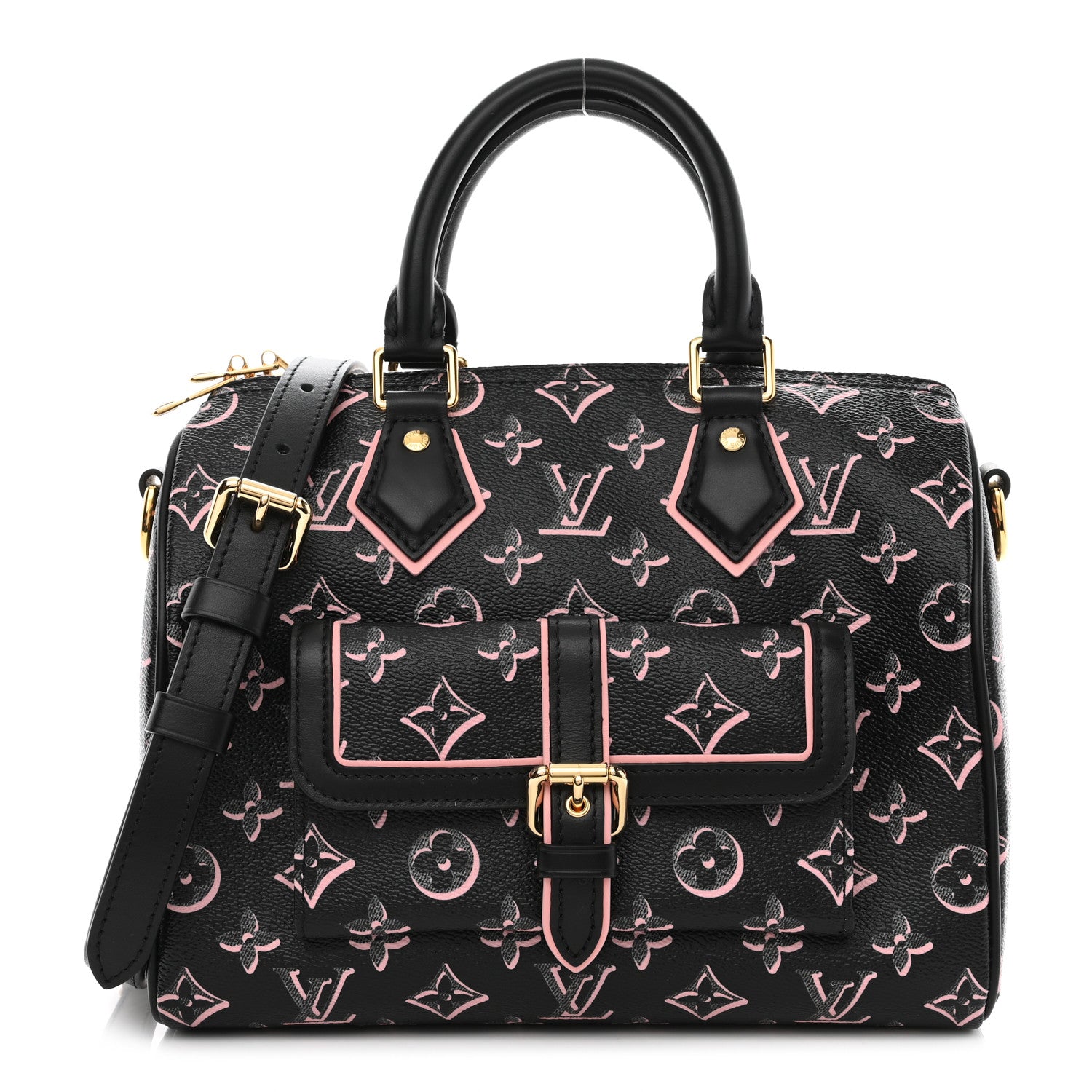 Louis Vuitton Monogram Fall for You Speedy Bandouliere 25 Black
