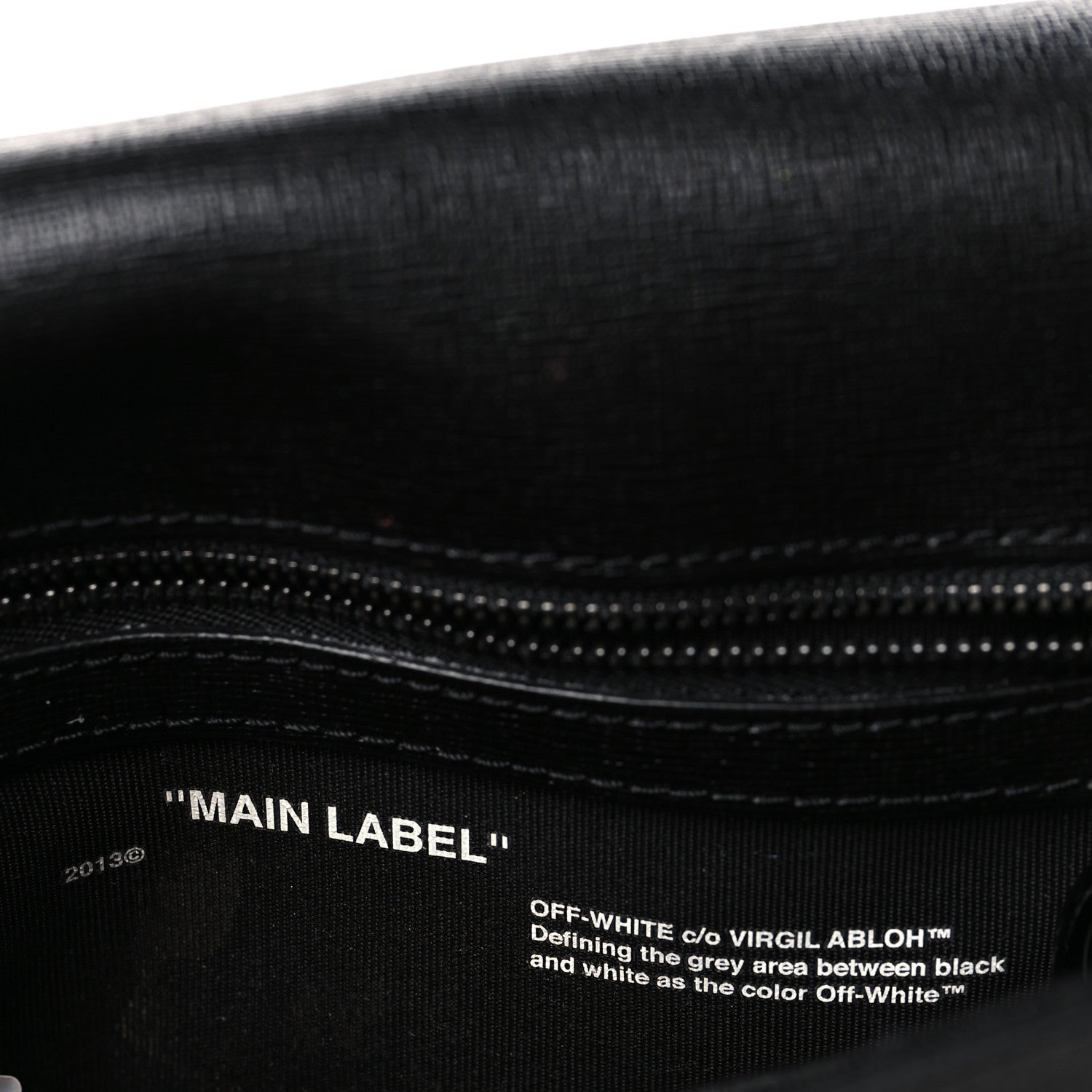 Off-White Calfskin Diag Flap Bag Black White 6 of 9