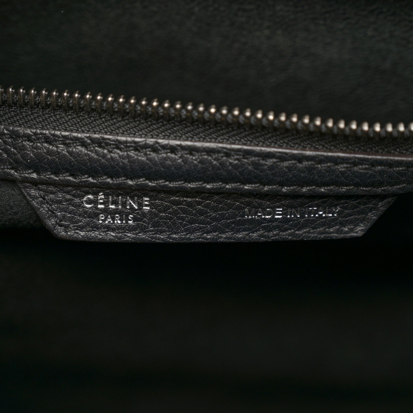 Drummed Calfskin Mini Luggage Black