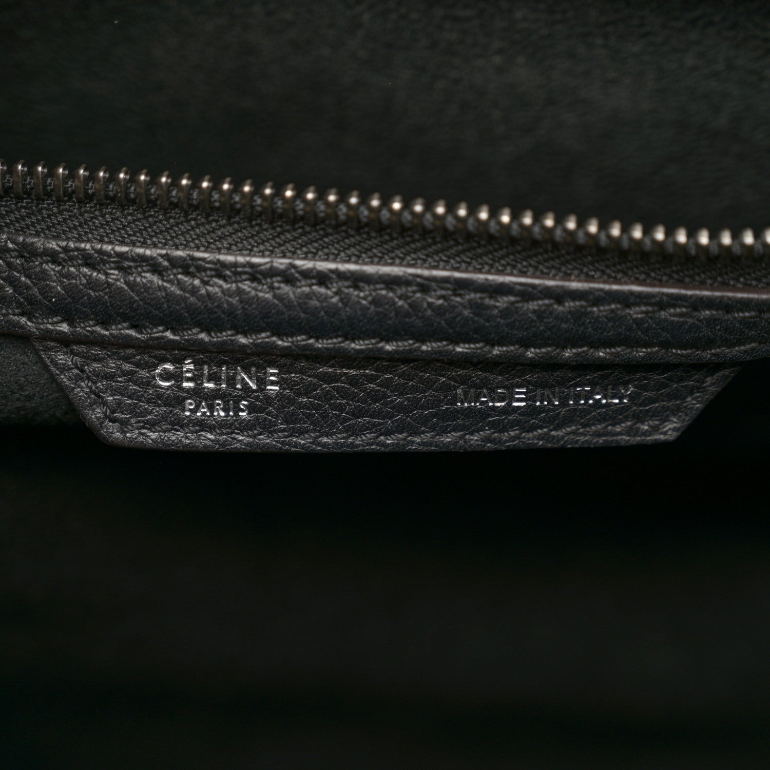 Celine Drummed Calfskin Mini Luggage Black 6 of 10