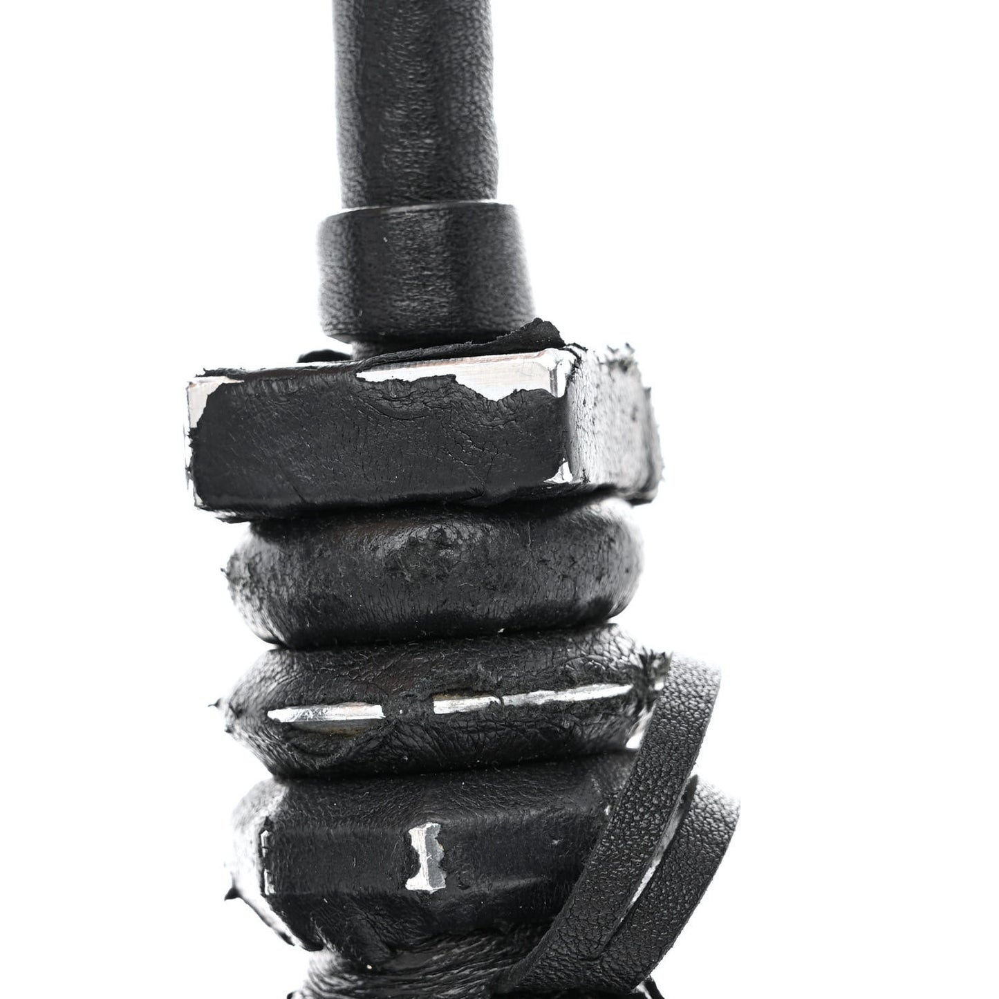 Lambskin Plated Fringed Tinzita Shoulder Bag Black