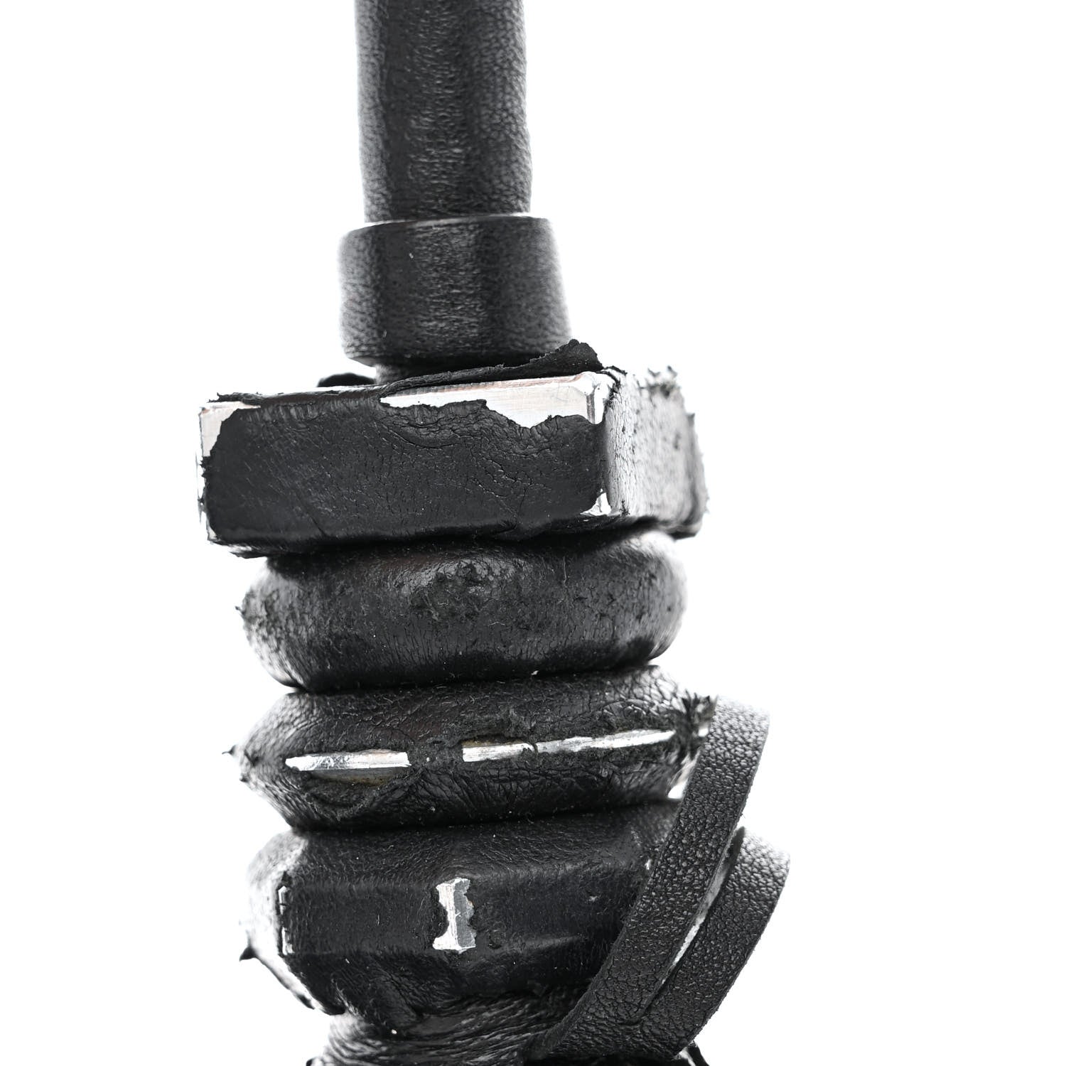 Christian Louboutin Lambskin Plated Fringed Tinzita Shoulder Bag Black 14 of 15